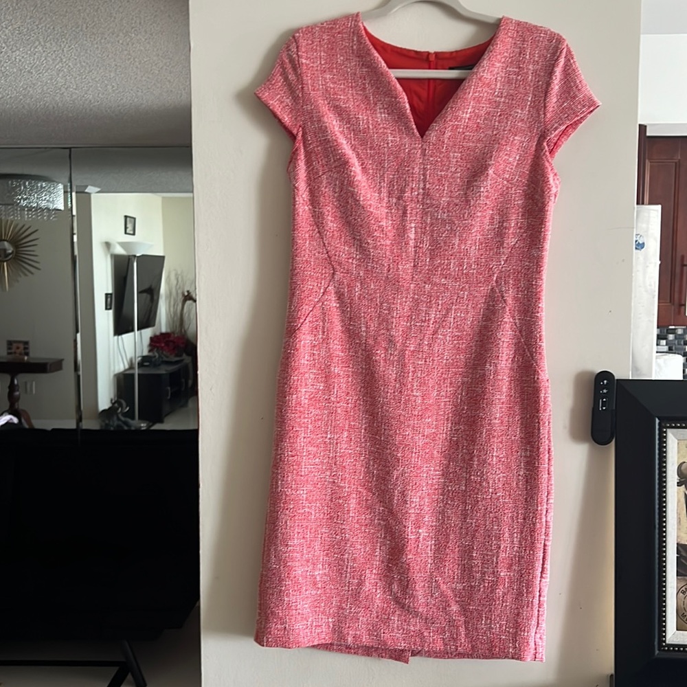 74.BANANA REPUBLIC TANGERINE CAP SLEEVE DRESS